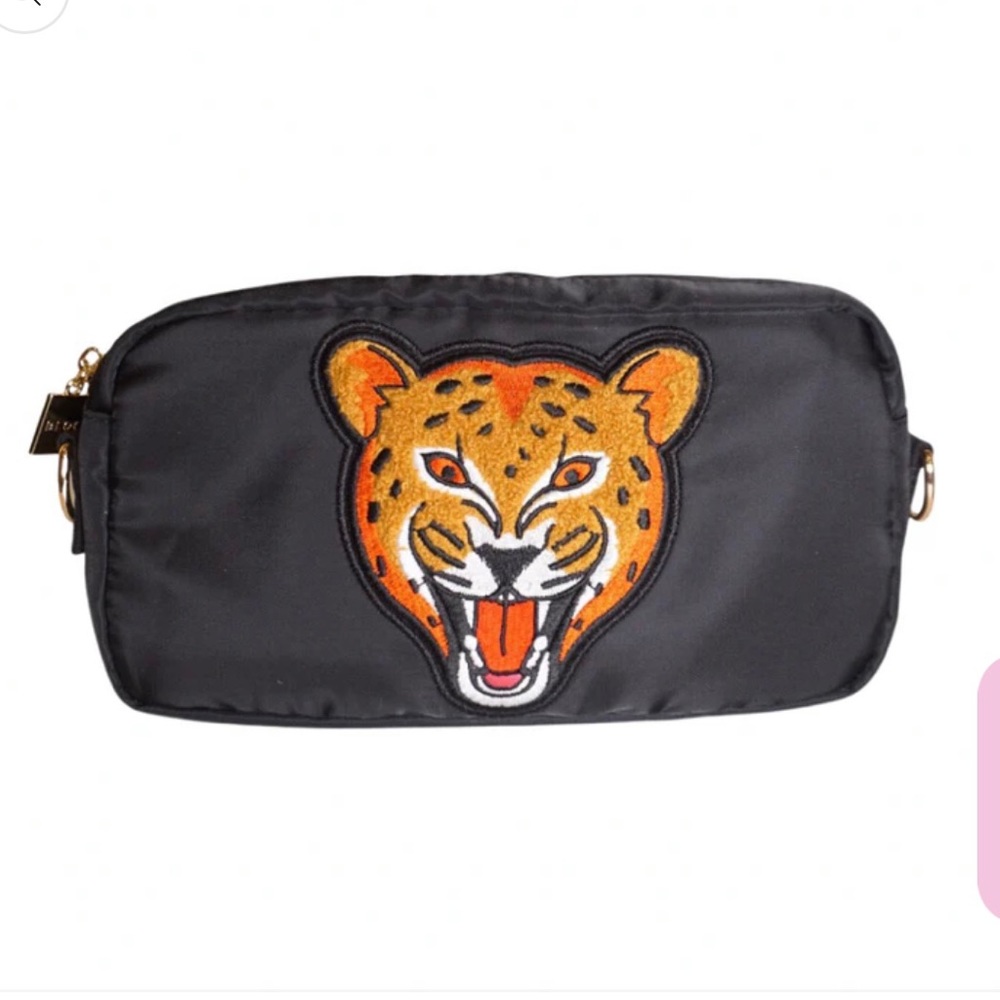 NWT BLOC BAGS BLACK CHEETAH CROSSBODY BAG